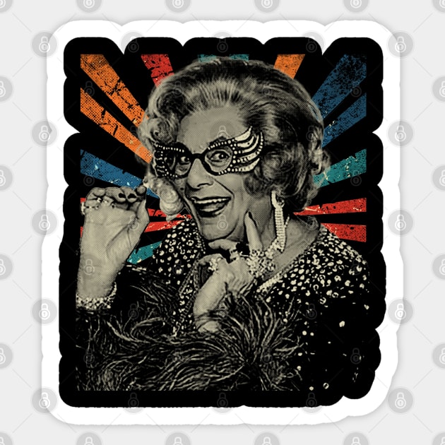 Dame Edna, - Everage, sketc vintage Sticker by ArmandoApparel